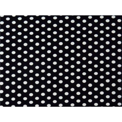 Tissu Maille Maillot de Bain Pois Noir
