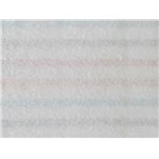 Tissu Molleton Gratté Rayé Blanc / Multicolore