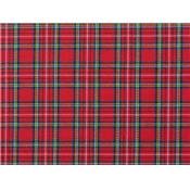 Tissu TARTAN Rouge / Bleu