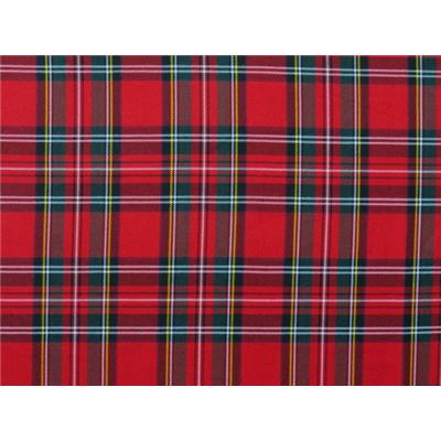 Tissu TARTAN Rouge / Vert Sapin