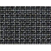Tissu Tweed Noir / Blanc Lurex Doré