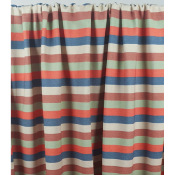 Tissu Maille Molleton Mélange Coton Rayures Chiné