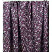 Tissu Popeline 100 % Coton Fleurs Magenta Foncé