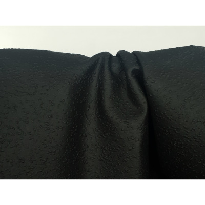 Tissu Maille Jersey Lourd Enduit Liège Noir