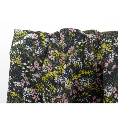 Tissu Popeline Viscose Fleurette Camouflage
