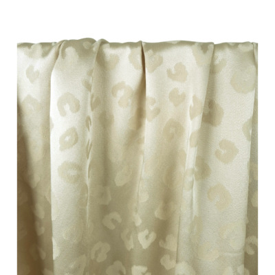 Tissu Satin Jacquard LEO Beige