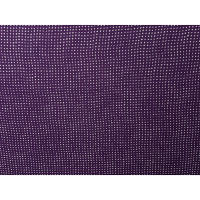 Tissu Satin Viscose / Soie Pois Tete d'Epingle Violet / Ecru