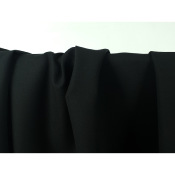 Coupon Sergé Polyester Recyclé / Viscose FAY Noir 60 cm x 140 cm