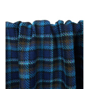 Tissu Tweed Mélange Laine Carreaux Bleu