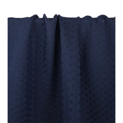 Tissu Voile de Viscose Jacquard Diamant Bleu