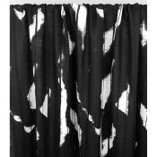 Tissu Toile 100 % Lin Noir & Blanc Graphique