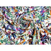 Tissu Voile de Viscose Jacquard Fleurs