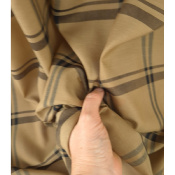 Tissu Voile 100 % Modal Carreaux Peanut
