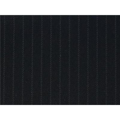 Tissu Gabardine Rayure Fine Noir / Beige