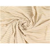 Coupon Maille Jersey Jacquard Beige / Blanc 80 cm x 160 cm