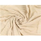 Tissu Maille Jersey Jacquard Beige / Blanc