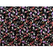 Tissu Jersey Viscose / Elasthanne Floral Noir