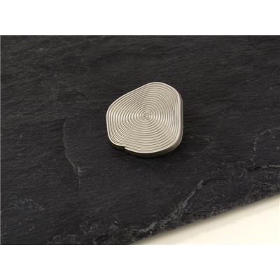 Bouton Argent Mat 25 mm