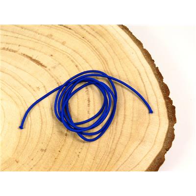 Cordon Elastique Rond 3 mm Bleu Cobalt