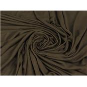 Tissu Maille Jersey Viscose / Soie Choco