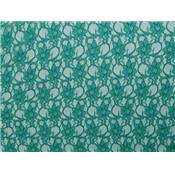 Coupon Dentelle Viscose / Polyester Vert Malachite 80 cm x 140 cm