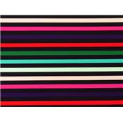 Tissu Maille Maillot de Bain Rayures Multicolores