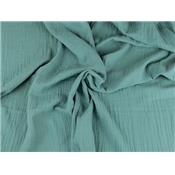 Tissu Double Gaze Bleu Sarcelle