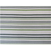 Tissu Jersey Cote 2x2 Rayé Beige / Vert / Lurex Doré