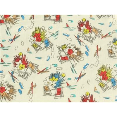 Tissu Coton / Lin Imprimé Vacances