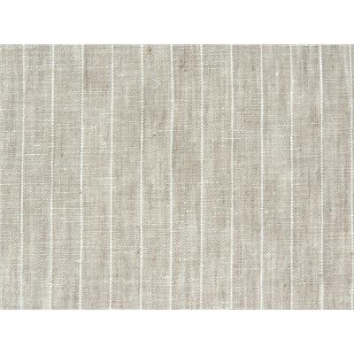 Tissu Lin Beige Rayé Ecru