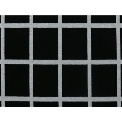 Tissu Maille Milano Carreaux Fenêtres Noir