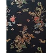 Tissu Satin Jacquard Dragons