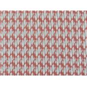 Tissu Jersey Structuré Motif Graphiques Corail / Ecru