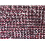 Tissu Tweed Rouge / Bordeaux / Noir / Ecru