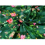 Tissu Jersey VENISE Fleurs, Oiseaux, Tie & Dye