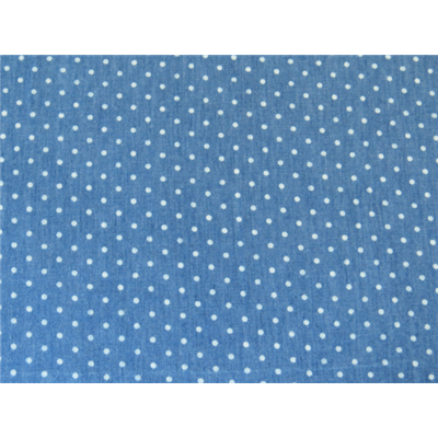 Tissu Denim Léger Imprimé Pois