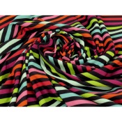 Tissu Maille Maillot de Bain Rayures Multicolores 8 mm