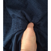 Tissu Broderie Anglaise & Dots Marine