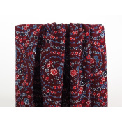 Tissu Crepe LONDRES Fleurs Bordeaux