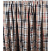 Tissu Flanelle Poly / Viscose TARTAN Beige & Noir
