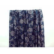 Coupon Voile de Viscose Lurex Argent / Or Fleurs Ethniques 120 cm x 150 cm