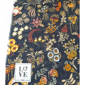 Tissu Satin de Coton Boho Graphics
