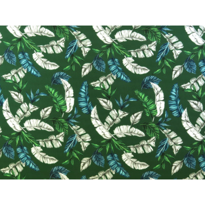 Tissu Crepe LONDRES Feuillage Tropicale