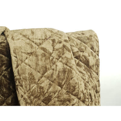 Tissu Matelassé Velours Frappé Noisette 