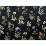 Tissu Voile de Viscose Herbier Noir