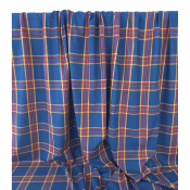 Tissu Flanelle 100 % Coton TARTAN Bleu Jeans