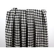 Coupon Tweed Bouclette Pied de Coq Noir & Blanc 80 cm x 180 cm