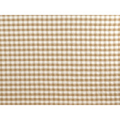 Tissu Vichy Structuré Coton / Lin Ecru, Camel
