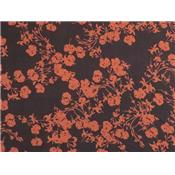 Tissu Jersey Viscose / Laine Choco Imprimé Fleurs
