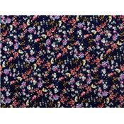 Tissu Jersey Viscose / Elasthanne Floral Marine